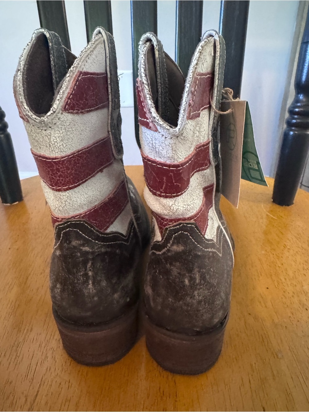 ROPER WOMEN'S AMERICAN BEAUTY FLAG ANKLE BOOTS size 6.5 NWT - Picture 4 of 12